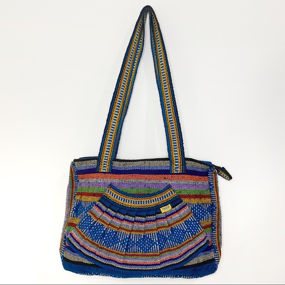 Hand Crafted Handbags - Pinzon Mexican Boho Handmade Colorful Shoulder Bag